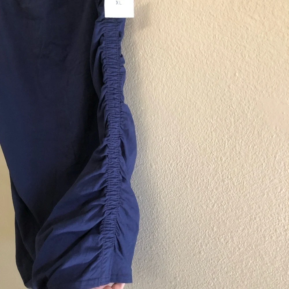 Ingrid + Isabel Navy Blue Side Ruched Maternity Knit Skirt Size XL
